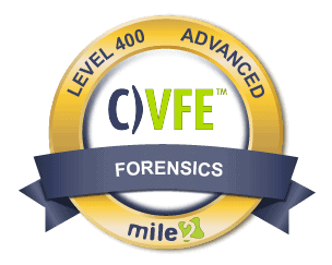 C)VFE Virtualization Forensics badge